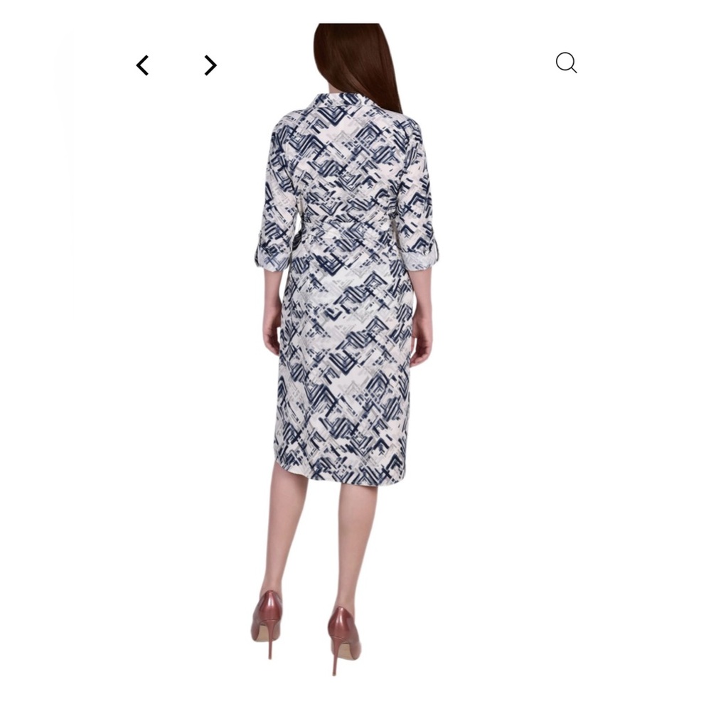 NY Collection Classic Shirt Dress - Picture 2 of 10